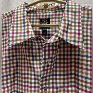 Joseph A  Banks 4x Jos. A.Bank plaid collar Traditional Fit Men’s 4x